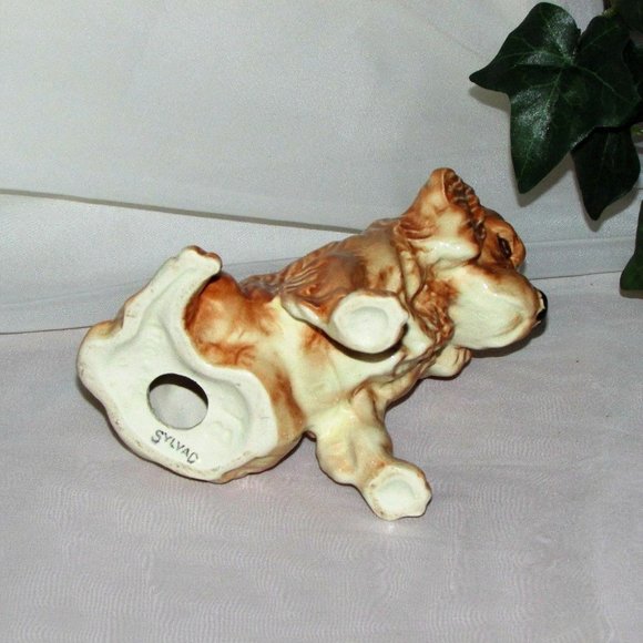 Sylvac Vintage Brown Dog Figurine Spaniel 1940's Mid-century Puppy - Picture 9 of 11